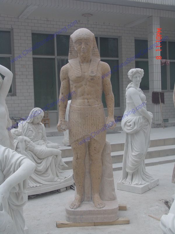 Stone Egyptian statue, Egyptian statue, marble Egyptian statue, Egyptian statue sculpture,        